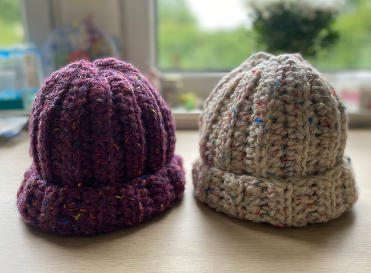 WIN one of two chunky wool hats crocheted by Eve! Post feature image